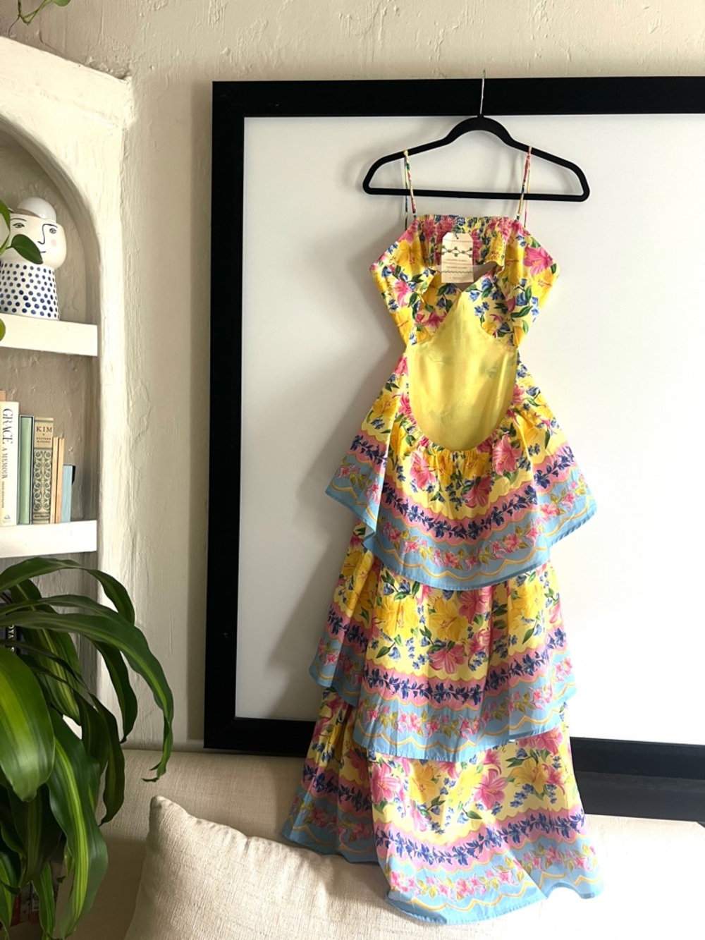 Farm Rio x Anthropologie Cotton Tiered Maxi Dress Size Medium Petite NWT - Picture 7 of 12